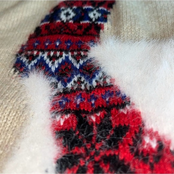 Motherhood Maternity Fuzzy Llama Sweater Women's size Small Beige - Picture 12 of 15